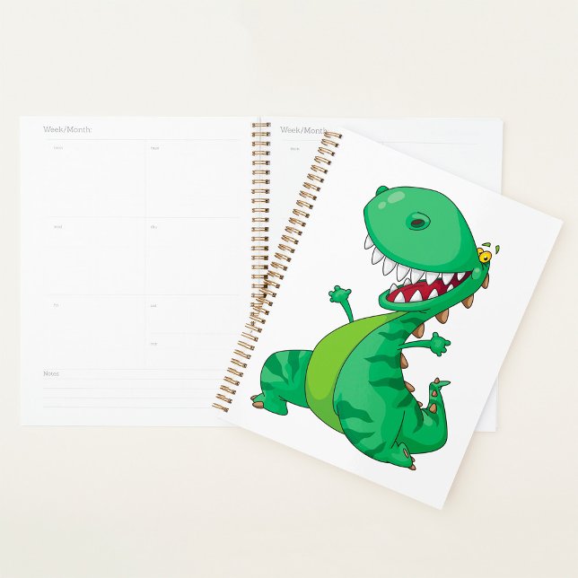 Funny Cartoon Dinosaur Roaring T-Rex Planner (Creator Uploaded)