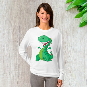 Funny Cartoon Dinosaur Roaring T-Rex T-Shirt