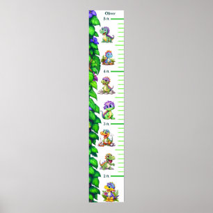Funny Cartoon Dinosaurs Growth Chart