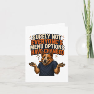Funny Cartoon Dog Art Card