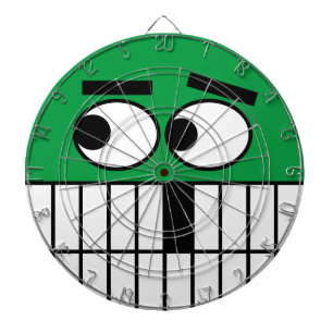 Funny cartoon face dartboard game (custom colour)