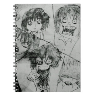 funny cartoon face  facial expression notebook