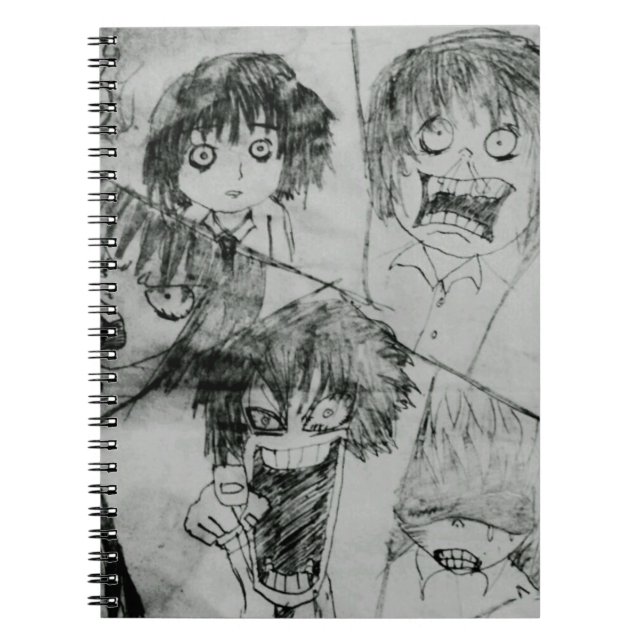 funny cartoon face  facial expression notebook (Front)