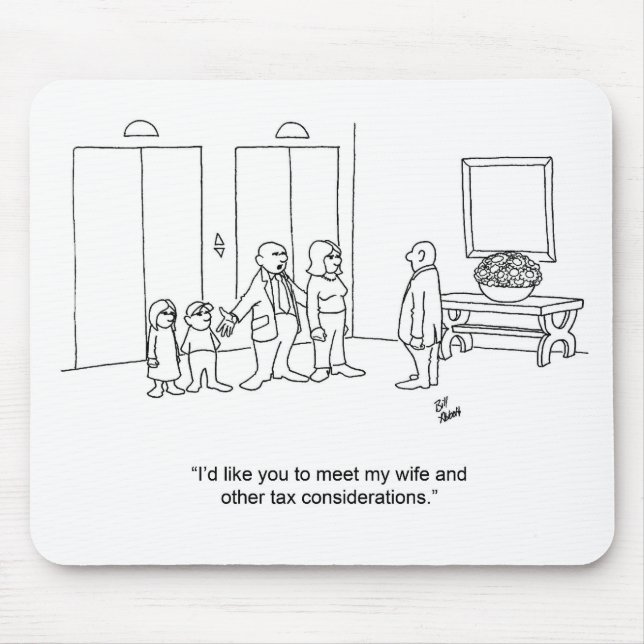 Funny Cartoon Family Accountant Gift! Mouse Pad (Front)