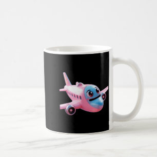 Funny Cartoon Flight with Rose Uni Design for Coffee Mug