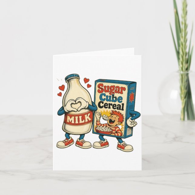 Funny Cartoon Food Art Card (Front)