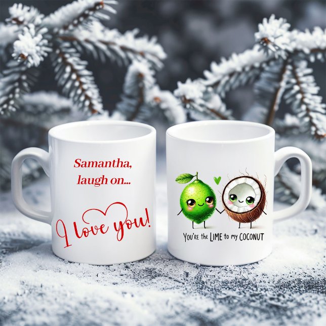 Funny Cartoon Food Love Mug Personalized Valentine (Funny Cartoon Food Love Mug Personalized Valentine)