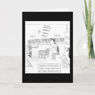 Funny cartoon for activists and vegans card