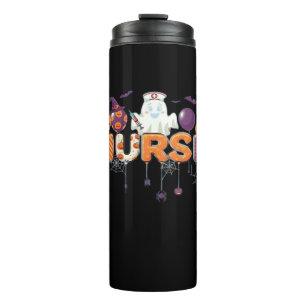 funny cartoon ghost nurse - Hot Nurse Halloween Ou Thermal Tumbler