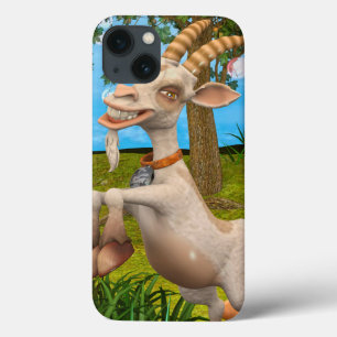 Funny Cartoon Goat Garden Animal Art iPhone 13 Case