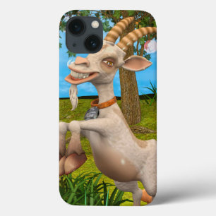 Funny Cartoon Goat Garden Animal Art iPhone 13 Case