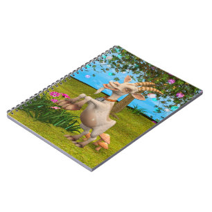 Funny Cartoon Goat Garden Animal Art Notebook