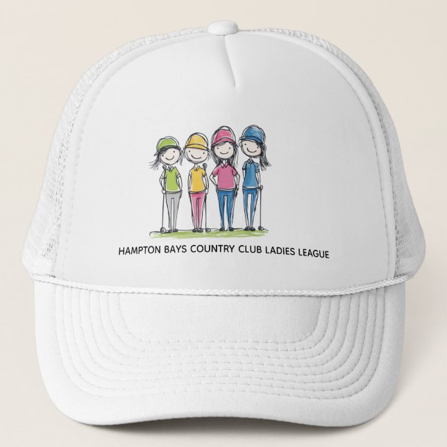 Funny Cartoon Golf Hat – Ladies League Edition (Front)