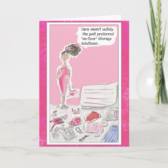 Funny Cartoon Greeting Card for Women (Front)