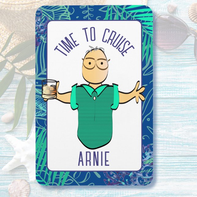 Funny Cartoon Grey Hair Mature Man Cruise Door  Magnet (Creator Uploaded)