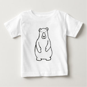 Funny Cartoon Grizzly Polar Bear Baby T-Shirt