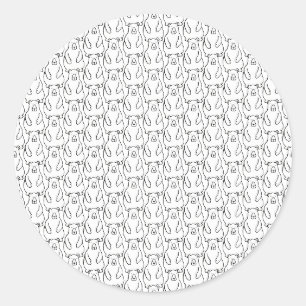 Funny Cartoon Grizzly Polar Bears Classic Round Sticker