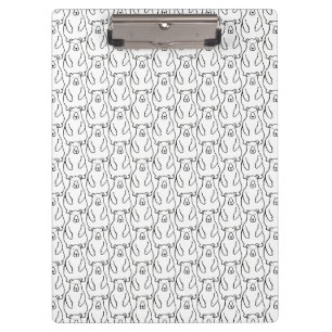 Funny Cartoon Grizzly Polar Bears Clipboard