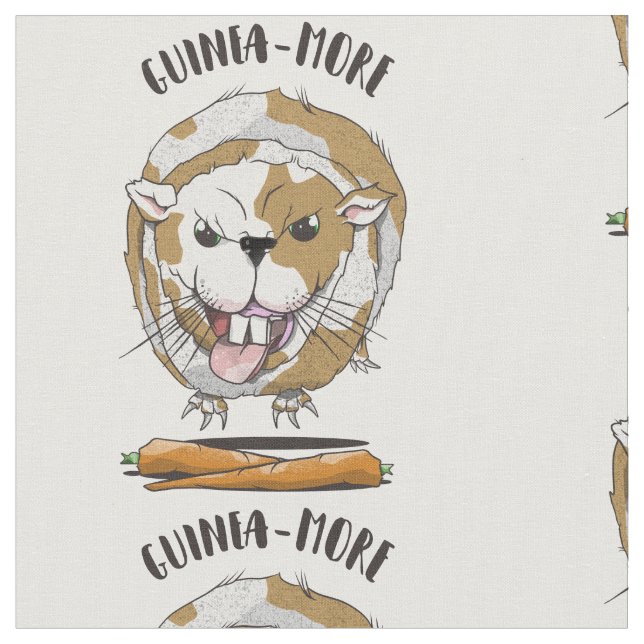 Funny cartoon Guinea Pig Fabric (Close Up)