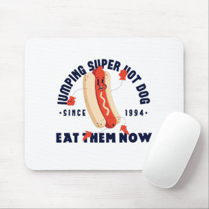 Funny Cartoon Hot Dog Art Graphic Tee Since 1994 Mouse Pad