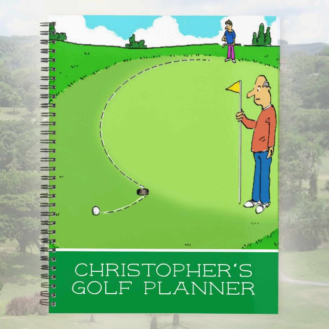 Funny cartoon illustration of golfers. planner (Creator Uploaded)