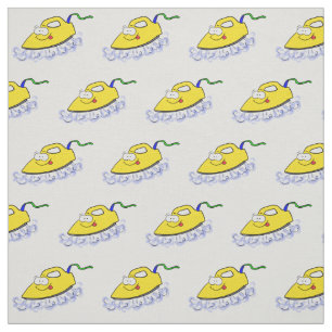 Funny cartoon iron laundry illustration fabric