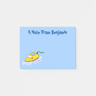 Funny cartoon iron laundry illustration post-it notes