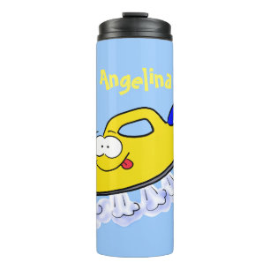 Funny cartoon iron laundry illustration thermal tumbler