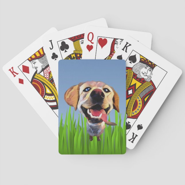 Funny Cartoon Labrador Retriever Card Deck (Back)