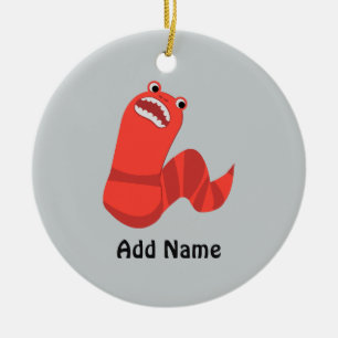 Funny Cartoon Mongolian Death Worm Ceramic Ornament