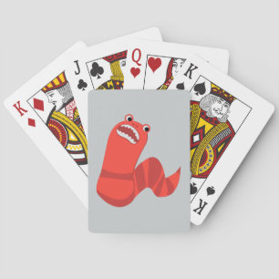 Funny Cartoon Mongolian Death Worm Playing Cards