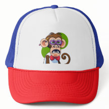 Funny Cartoon Monkey Character Illustration