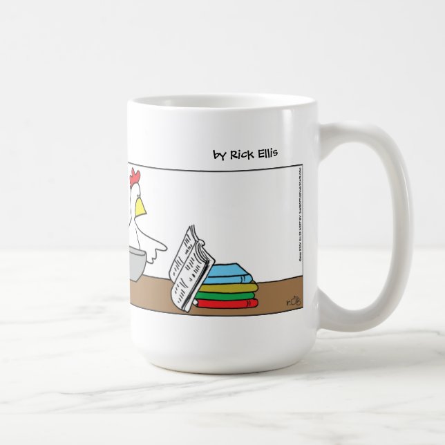 Funny Cartoon - Mother Chicken Cooking Coffee Mug (Right)