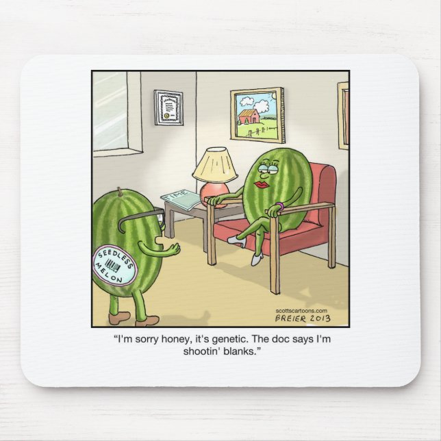 Funny Cartoon Mouse Pad- Seedless Pad (Front)
