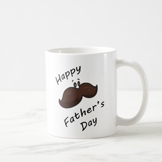 Funny Cartoon Moustache Mug (Right)
