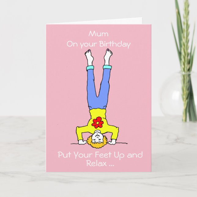 Funny Cartoon Mum Mum Birthday Card (Front)