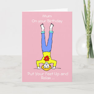 Funny Cartoon Mum Mum Birthday Card
