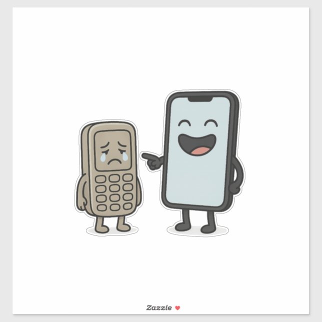  Funny Cartoon _ New Smartphone vs Old Phone (Sheet)