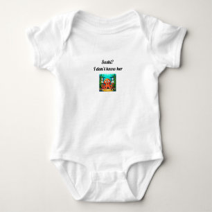 Funny Cartoon Octopus at Sushi Bar with “Sushi? I  Baby Bodysuit