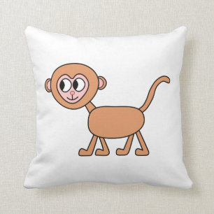 Funny Cartoon of a Monkey. Cushion