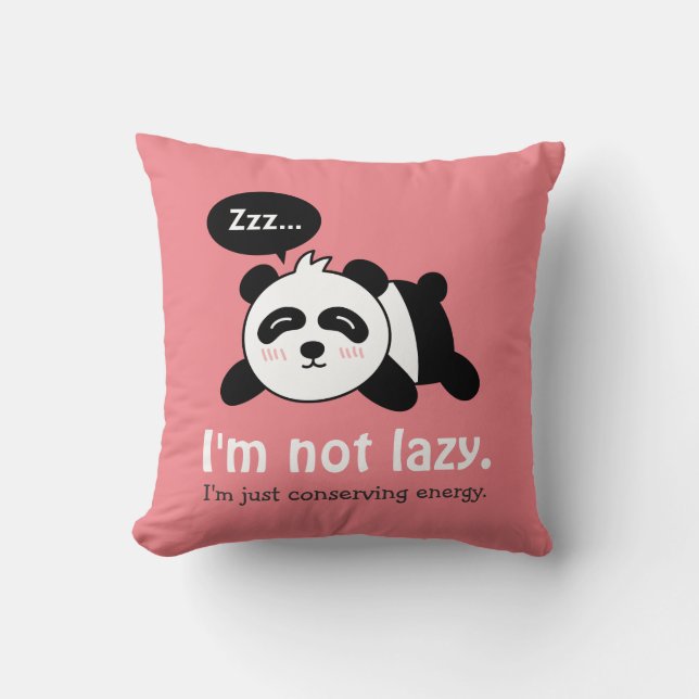 Funny Cartoon of Cute Sleeping Panda Cushion (Front)