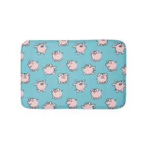 Funny Cartoon Pattern Pig Year Choose Colour Bath Bath Mat