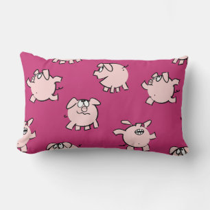 Funny Cartoon Pattern Pig Year Choose Colour Lumba Lumbar Cushion