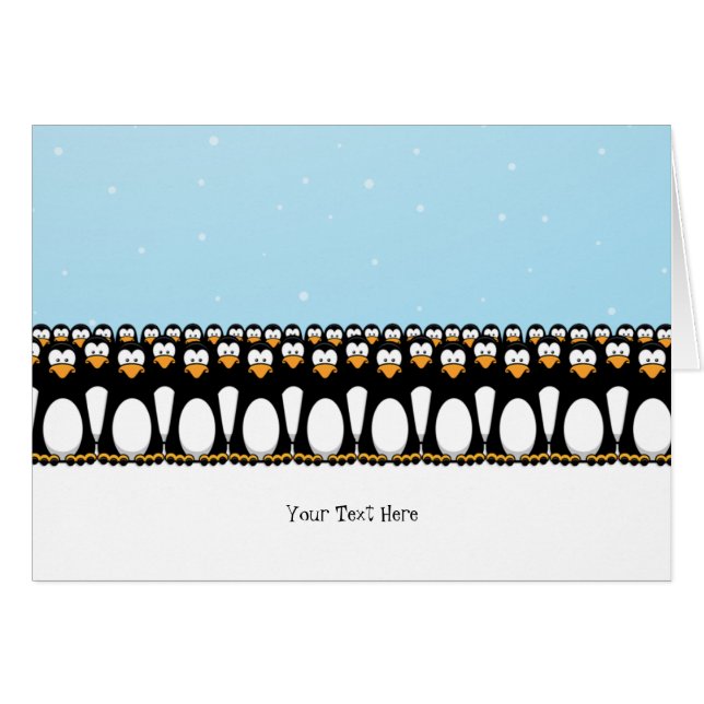 Funny Cartoon Penguins (Front Horizontal)