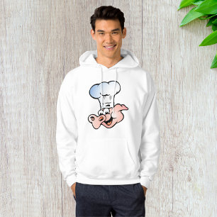 Funny Cartoon Pig Chef with Hat  Hoodie