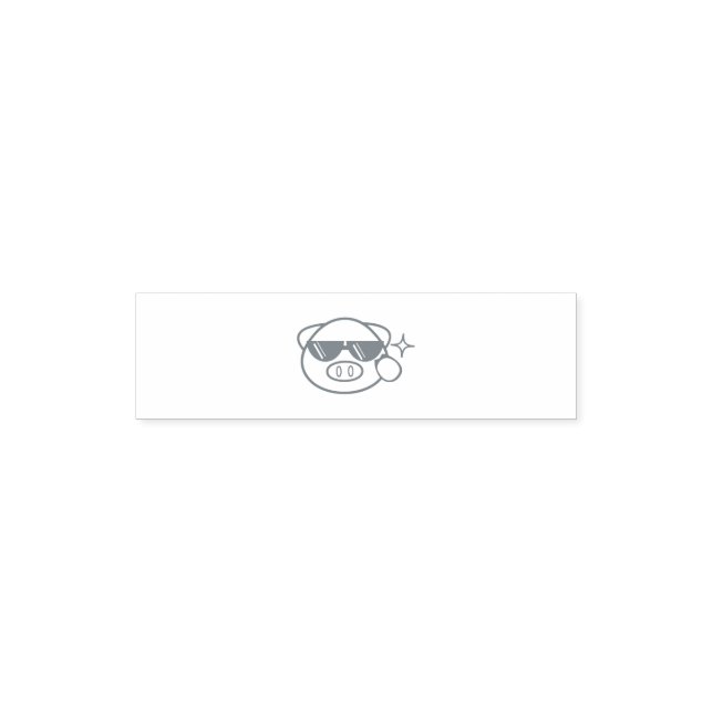 Funny cartoon Pig Self-inking Stamp (Design)
