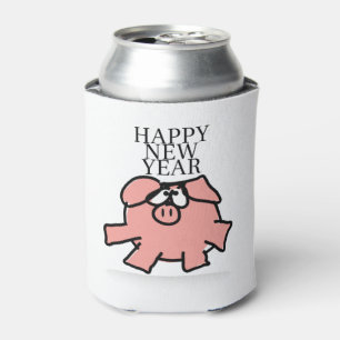 Funny Cartoon Pig Year 2019 can Cooler