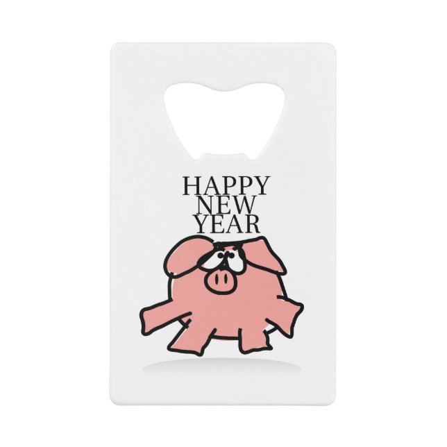 Funny Cartoon Pig Year 2019 choose Colour Bottle O (Front)