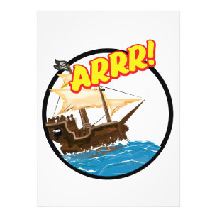 Funny cartoon Pirate ship Photo Print