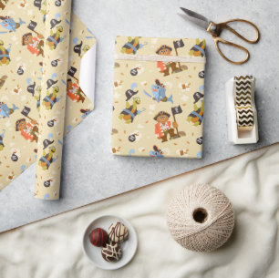 Funny Cartoon Pirates Wrapping Paper
